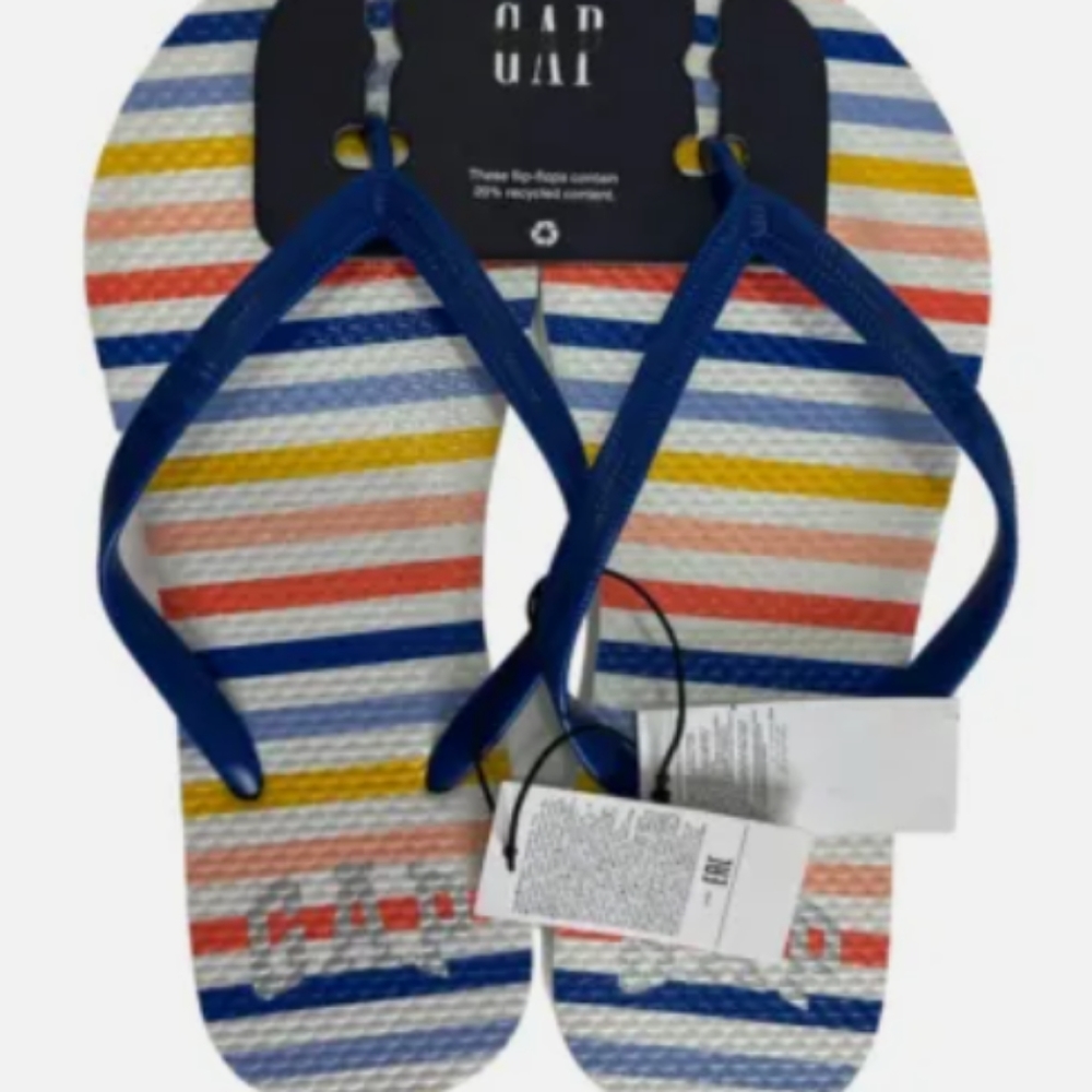 Gap Women's Multi Stripe Flip Flop sz 7